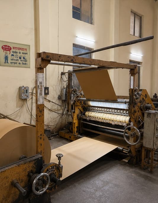 Kraft paper corrugation