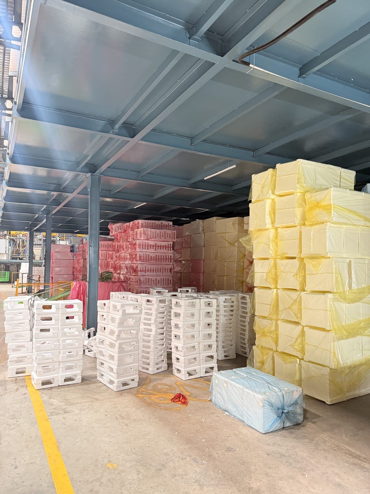 Finished EPS goods on pallets