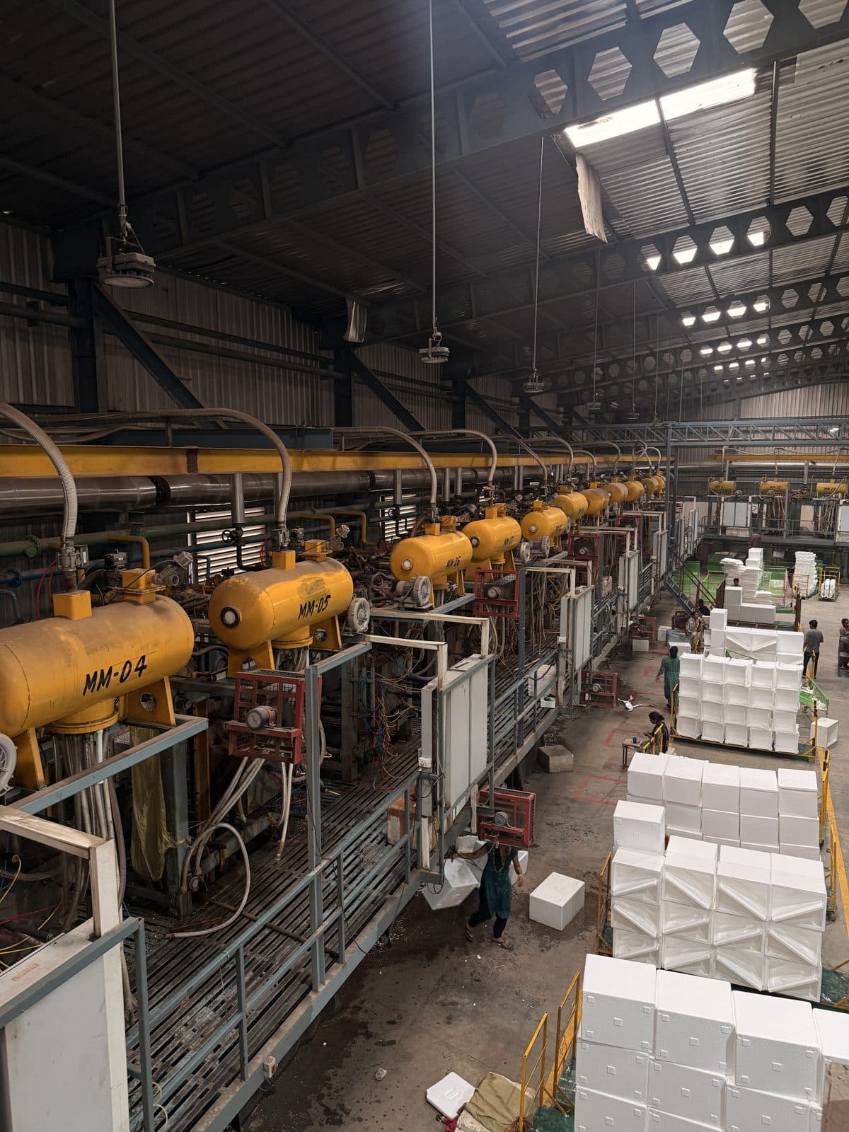 EPS packaging in a warehouse